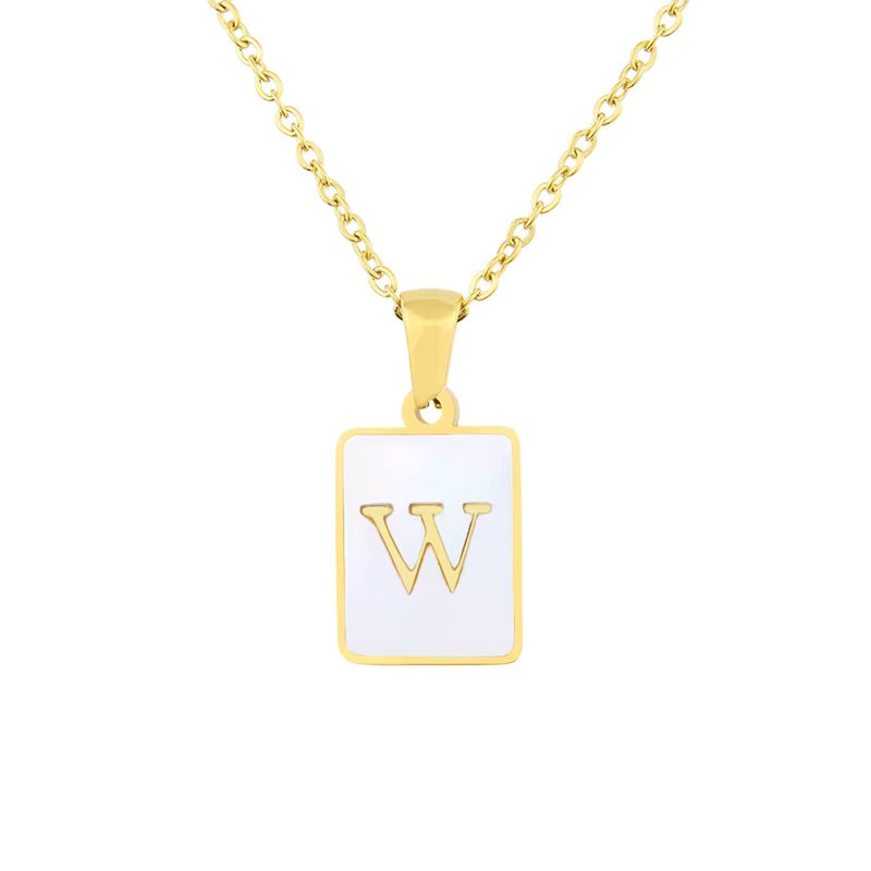 Your First Letter Meaning, The Ideal Model, letter W Necklace