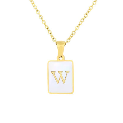 Your First Letter Meaning, The Ideal Model, letter W Necklace