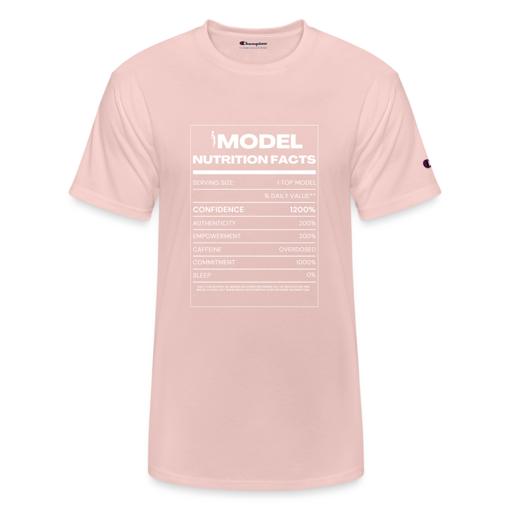 Champion, Model Nutrition Facts, Unisex Shirt - blush pink 