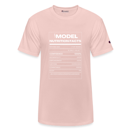 Champion, Model Nutrition Facts, Unisex Shirt - blush pink 
