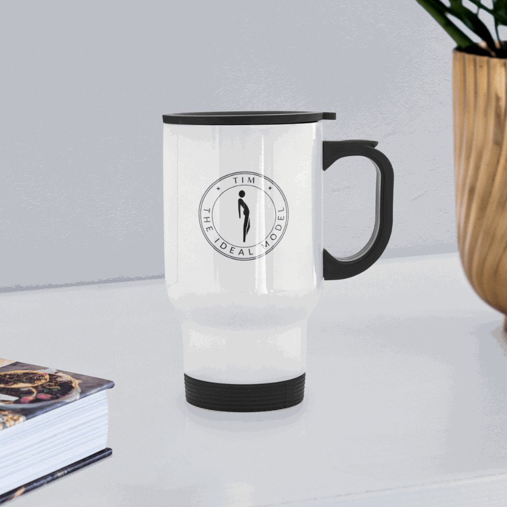 TIM travel mug; Elevate Your Sip with Confidence Boost with ModelWear - The Ideal Model Community